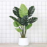NNEAGS 80cm Artificial Indoor Potted Turtle Back Fake Decoration Tree Flower Pot Plant