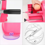 NNEAGS 2X Manual Vegetable Fruit Slicer Kitchen Cutter Machine Pink