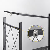 NNEAGS 2X 4 Tier Steel Black Foldable Kitchen Cart Multi-Functional Shelves Portable Storage Organizer with Wheels