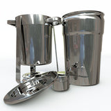NNEAGS 2X 7L Round Stainless Steel Soup Warmer Marmite Chafer Full Size Catering Chafing Dish