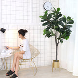 NNEAGS 120cm Green Artificial Indoor Qin Yerong Tree Fake Plant Simulation Decorative