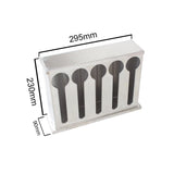 NNEAGS 2X Stainless Steel Buffet Restaurant Spoon Utensil Holder Storage Rack 5 Holes