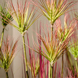 NNEAGS 120cm Purple-Red Artificial Indoor Potted Papyrus Plant Tree Fake Simulation Decorative