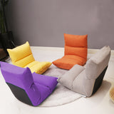 NNEAGS 2X Lounge Floor Recliner Adjustable Lazy Sofa Bed Folding Game Chair Purple