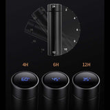 NNEAGS 500ML Stainless Steel Smart LCD Thermometer Display Bottle Vacuum Flask Thermos Black