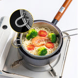 NNEAGS Stainless Steel Perforated Colander Fine Mesh Net Food Strainer Basket with Handle Skimmer Sieve Set