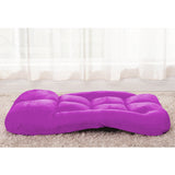 NNEAGS 4X Foldable Lounge Cushion Adjustable Floor Lazy Recliner Chair with Armrest Purple