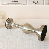 NNEAGS 43.3cm Glass Candlestick Candle Holder Stand Pillar Glass/Iron Metal