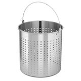 NNEAGS 2X 21L 18/10 Stainless Steel Perforated Stockpot Basket Pasta Strainer with Handle