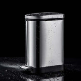 NNEAGS 2X Foot Pedal Stainless Steel Rubbish Recycling Garbage Waste Trash Bin 10L U