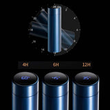 NNEAGS 2X 500ML Stainless Steel Smart LCD Thermometer Display Bottle Vacuum Flask Thermos Blue