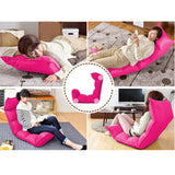 NNEAGS Foldable Tatami Floor Sofa Bed Meditation Lounge Chair Recliner Lazy Couch Pink