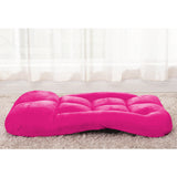 NNEAGS Foldable Lounge Cushion Adjustable Floor Lazy Recliner Chair with Armrest Pink