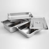 NNEAGS 4X GN Pan Full Size 1/1 GN Pan 10cm Deep Stainless Steel Tray
