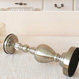 NNEAGS 49.5cm Glass Candlestick Candle Holder Stand Pillar Glass/Iron Metal