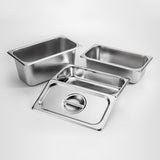 NNEAGS 4X GN Pan Full Size 1/3 GN Pan 15cm Deep Stainless Steel Tray