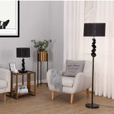 NNEAGS 2x Floor Lamp Metal Base Standing Light with Dark Shade Tall Lamp