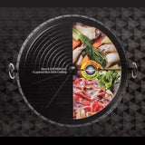 NNEAGS Portable Korean BBQ Butane Gas Stove Stone Grill Plate Non Stick Coated Round