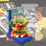 NNEAGS 150kg Electronic Digital Platform Scale Computing Shop Postal Scale Blue