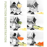 NNEAGS Potato French Fry Fruit Vegetable Cutter Stainless Steel 3 Blades