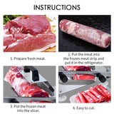 NNEAGS Manual Frozen Meat Slicer Handle Meat Cutting Machine 18/10 Grade Stainless Steel