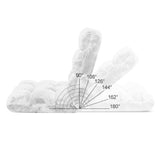 NNEAGS 4X Floor Recliner Folding Lounge Sofa Futon Couch Folding Chair Cushion White