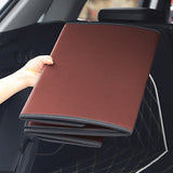 NNEAGS 4X Leather Car Boot Collapsible Foldable Trunk Cargo Organizer Portable Storage Box Coffee Large