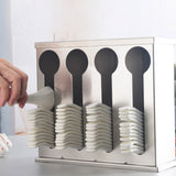 NNEAGS 2X Stainless Steel Buffet Restaurant Spoon Utensil Holder Storage Rack 4 Holes