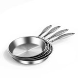 NNEAGS Stainless Steel Fry Pan 26cm 36cm Frying Pan Top Grade Induction Cooking