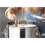 NNEAGS 35L Stainless Steel Insulated Stock Pot Dispenser Hot & Cold Beverage Container With Tap