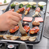 NNEAGS 2X 48cm Electric BBQ Grill Teppanyaki Tough Non-Stick Surface Hot Plate Kitchen 3-5 Person