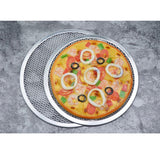 NNEAGS 6X 12-inch Round Seamless Aluminium Nonstick Grade Pizza Screen Baking Pan