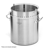 NNEAGS 33L 18/10 Stainless Steel Perforated Stockpot Basket Pasta Strainer with Handle