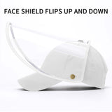 NNEAGS 10X Outdoor Protection Hat Anti-Fog Pollution Dust Protective Cap Full Face HD Shield Cover Adult White