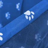 NNEAGS 2X Waterproof Pet Booster Car Seat Breathable Mesh Safety Travel Portable Dog Carrier Bag Blue