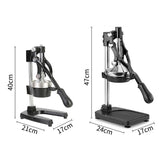 NNEAGS 2X Stainless Steel Manual Juicer Hand Press Juice Extractor Squeezer Black