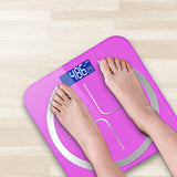 NNEAGS 2X 180kg Glass LCD Digital Fitness Weight Bathroom Body Electronic Scales Pink