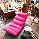 NNEAGS Foldable Tatami Floor Sofa Bed Meditation Lounge Chair Recliner Lazy Couch Pink