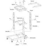 NNEAGS 2X 3 Tier Multifunction Janitor Cleaning Waste Cart Trolley and Waterproof Bag