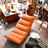 NNEAGS Foldable Tatami Floor Sofa Bed Meditation Lounge Chair Recliner Lazy Couch Orange