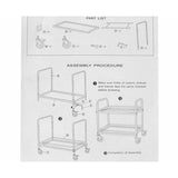 NNEAGS 2X 2 Tier 85x45x90cm Stainless Steel Drink Wine Food Utility Cart Medium