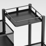 NNEAGS 2X 5 Tier Steel Square Rotating Kitchen Cart Multi-Functional Shelves Portable Storage Organizer with Wheels