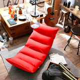 NNEAGS Foldable Tatami Floor Sofa Bed Meditation Lounge Chair Recliner Lazy Couch Red