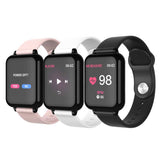 NNEAGS Waterproof Fitness Smart Wrist Watch Heart Rate Monitor Tracker White