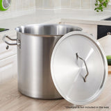 NNEAGS 25cm Top Grade Stockpot Lid Stainless Steel Stock pot Cover