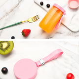 NNEAGS 2X Portable Mini USB Rechargeable Handheld Juice Extractor Fruit Mixer Juicer Pink