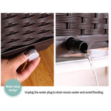 NNEAGS 2X 80cm Raised Planter Box Vegetable Herb Flower Outdoor Plastic Plants Garden Bed with Legs Deepen