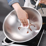 NNEAGS 2X 18/10 Stainless Steel Fry Pan 34cm Frying Pan Top Grade Skillet with Helper Handle and Lid