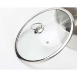 NNEAGS 2X Stainless Steel 28cm Casserole With Lid Induction Cookware