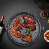 NNEAGS 2X Portable Korean BBQ Butane Gas Stove Stone Grill Plate Non Stick Coated Round